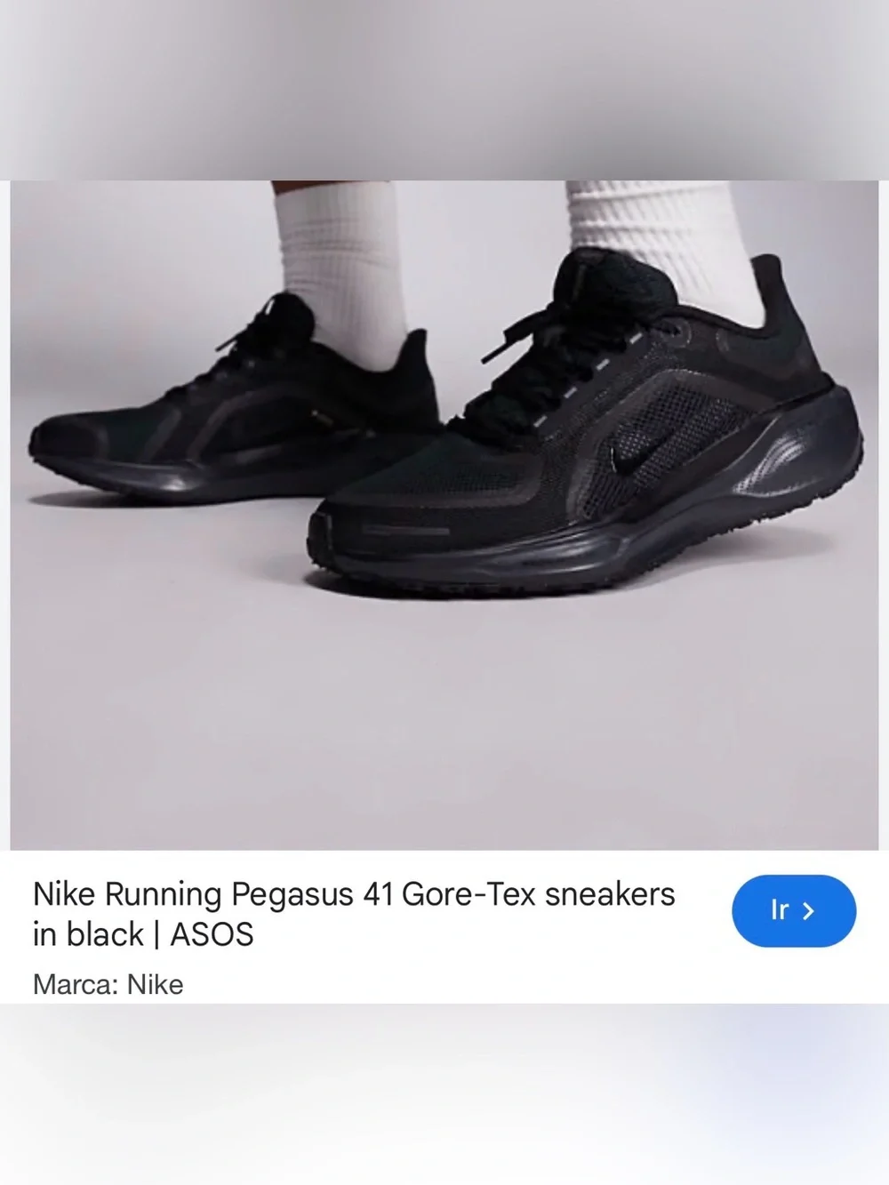 Nike Pegasus 41 gore -Tex  Men’s All‑Black Athletic Sneakers